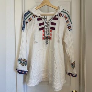 Johnny Was White hooded Tunic